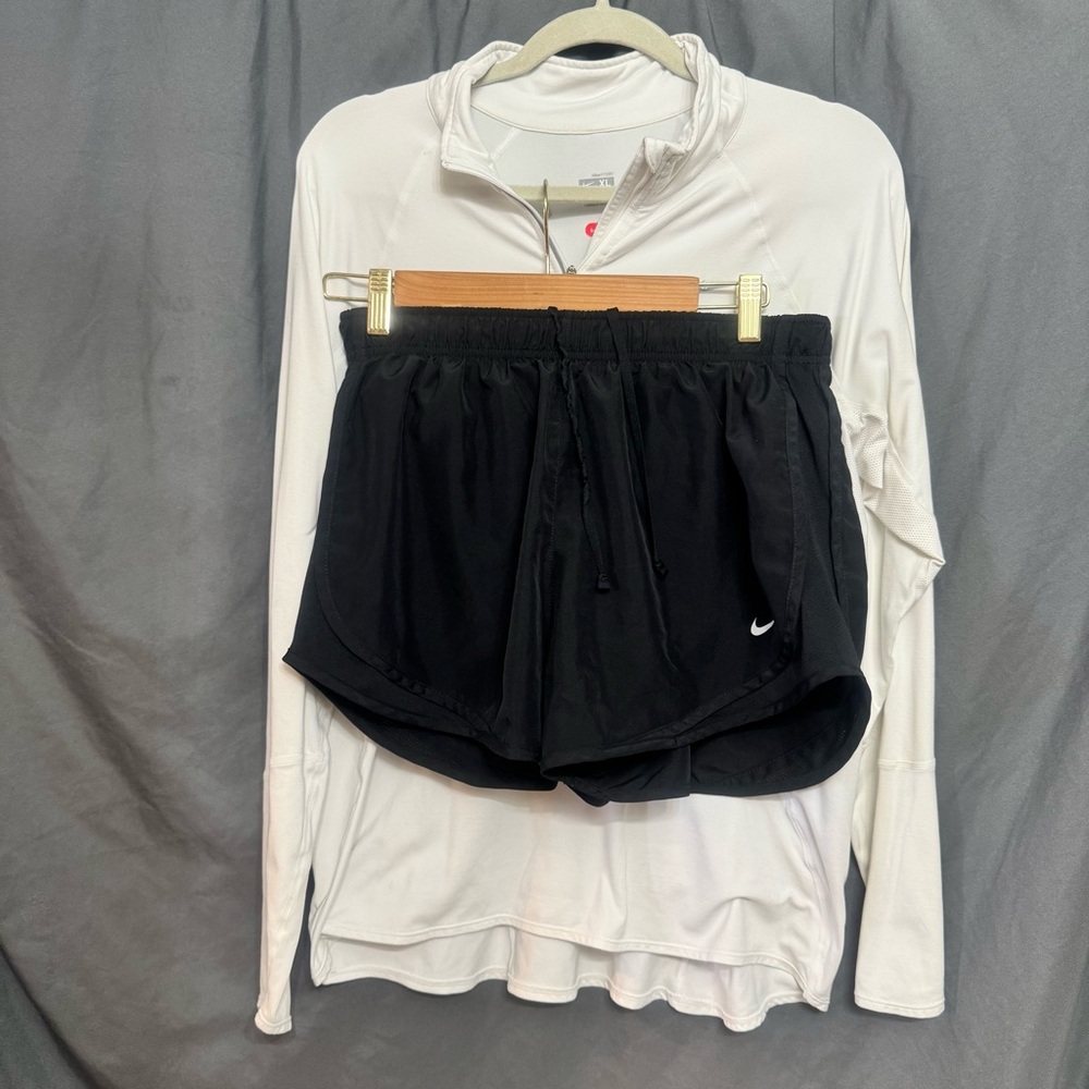 Nike shirt with Nike long sleeve 1/4 zip